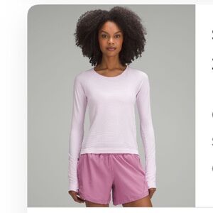 Lululemon swiftly tech long-sleeve shirt 2.0 *racelength size 6 meadowsweet pink
